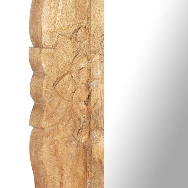 vidaXL Spegel 110x50 cm massivt mangoträ Brun