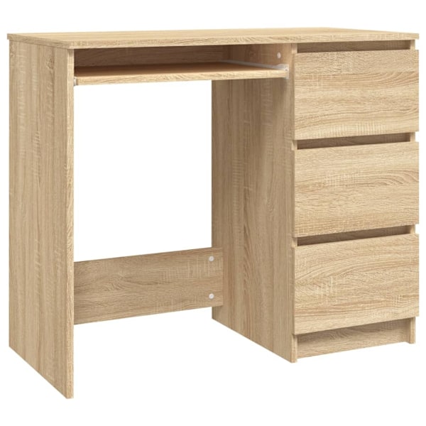 vidaXL Skrivbord sonoma-ek 90x45x76 cm konstruerat trä Brun