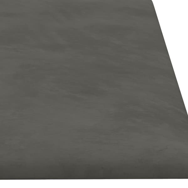 vidaXL Väggpaneler 12 st mörkgrå 60x15 cm sammet 1,08 m² Grå