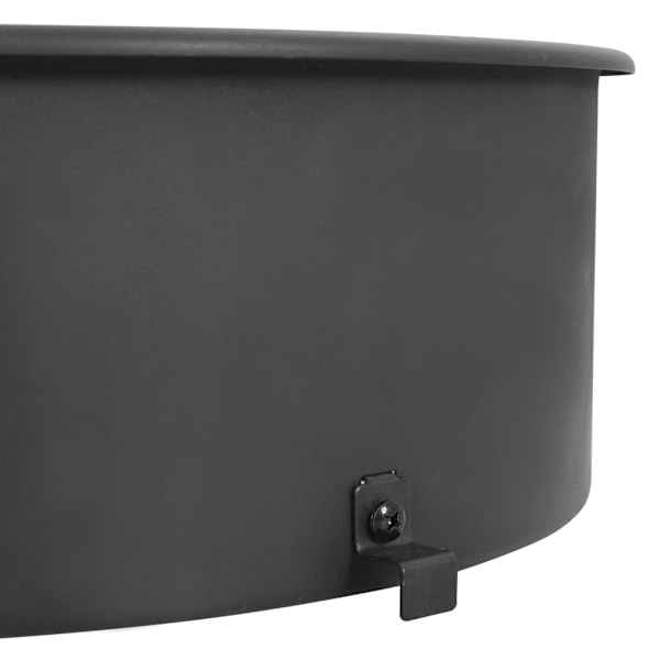 vidaXL Rotisserieset med ring grill 57 cm svart Svart