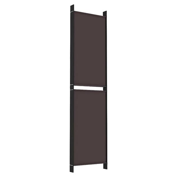 vidaXL Rumsavdelare 5 paneler brun 250x200 cm tyg Brun