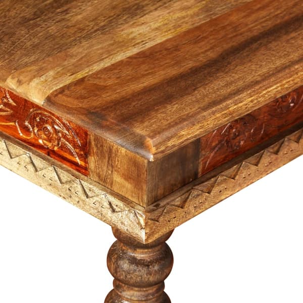 vidaXL Soffbord massivt mango- och sheshamträ 110x60x38 cm Brun