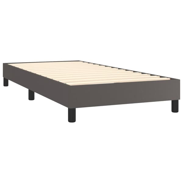 vidaXL Ramsäng med madrass grå 80x200 cm konstläder Grå