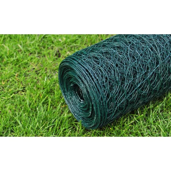 vidaXL Stängselnät Hexagonal 50 cm x 25 m, 1 mm Grön