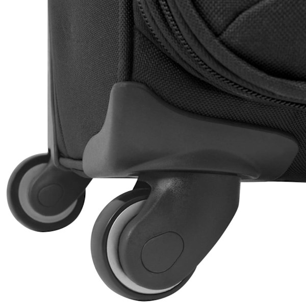 vidaXL Resväskor 3 svart soft case Svart
