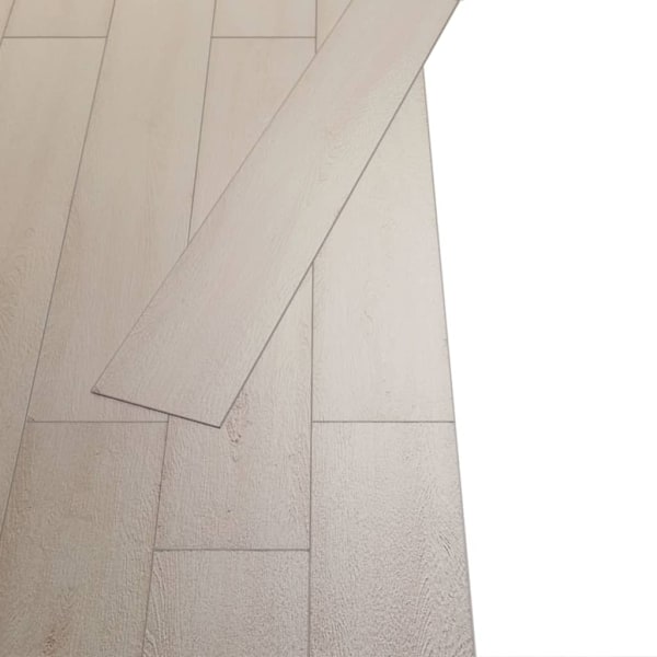 vidaXL Självhäftande PVC-golvbrädor 2,51 m² ek 2 mm ek klassisk vit Vit