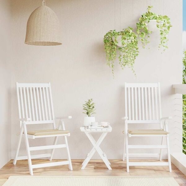 vidaXL Stolsdynor 2 st beige 50x50x4 cm oxfordtyg Beige