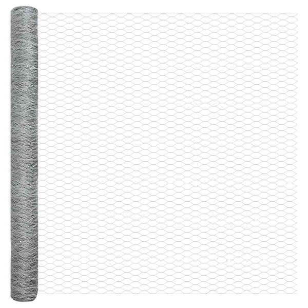 vidaXL Hexagonalt staket markfäste 100 x 1,6 m Galvaniserat stål Mesh Silver