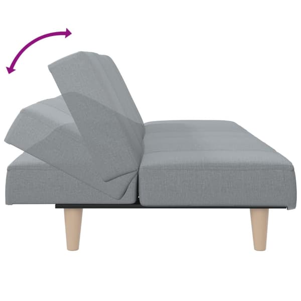 vidaXL Bäddsoffa ljusgrå tyg Grå