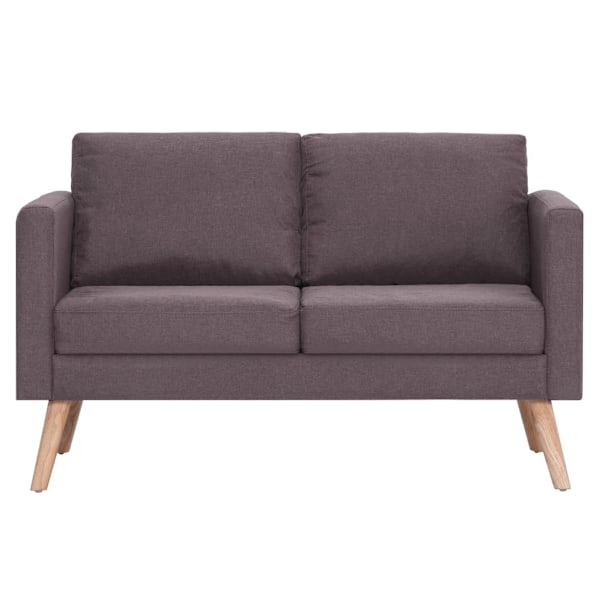 vidaXL 2-sitssoffa tyg taupe Taupe