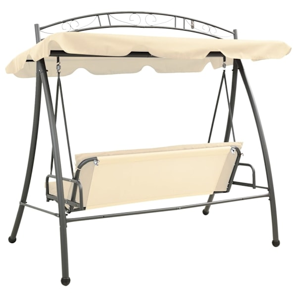 vidaXL Hammock med tak sandvit Vit