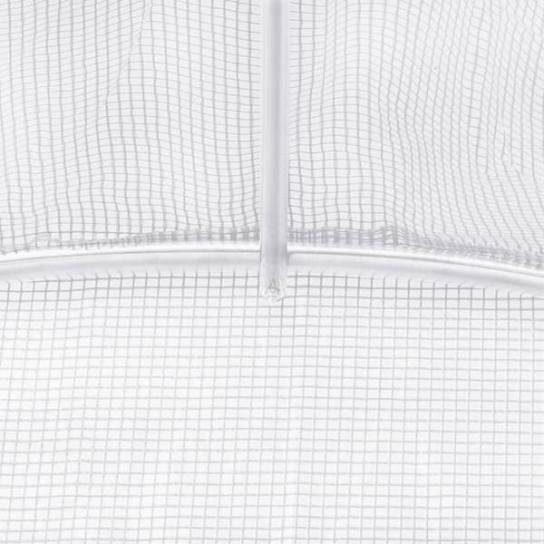 vidaXL Växthus med stålram vit 12 m² 6x2x2 m Vit