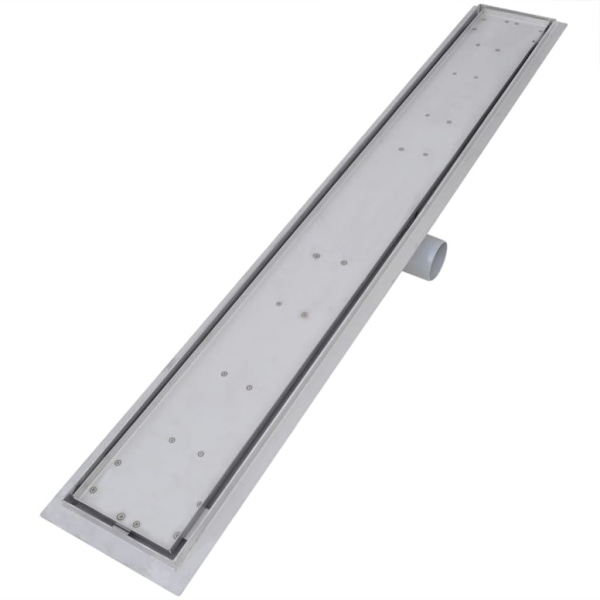 vidaXL Avlång golvbrunn 2 st rostfritt stål 930x140 mm