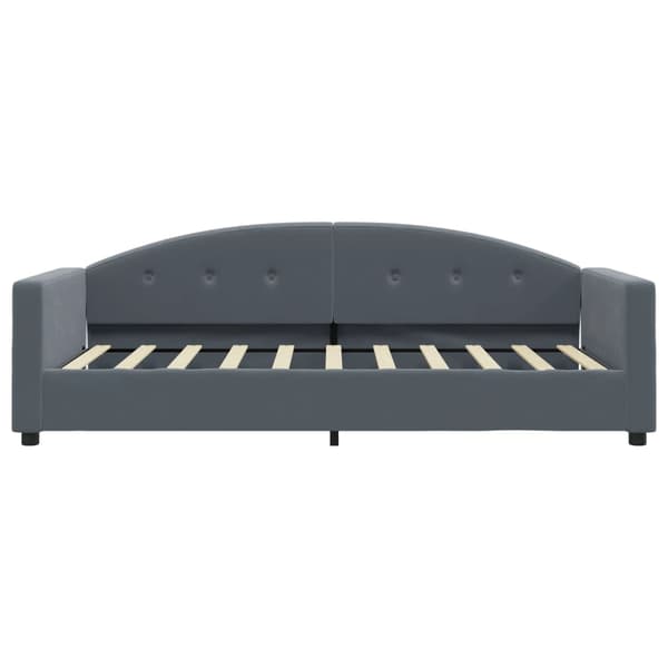 vidaXL Dagbädd med madrass mörkgrå 90x190 cm sammet Grå