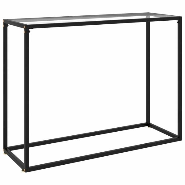 vidaXL Konsolbord transparent 100x35x75 cm härdat glas Transparent