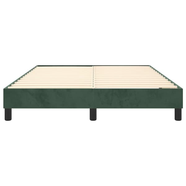vidaXL Ramsäng mörkgrön 140x190 cm sammet Grön