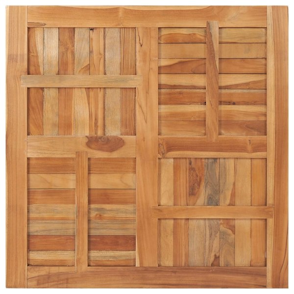 vidaXL Bordsskiva massiv teak fyrkantig 90x90x2,5 cm Brun