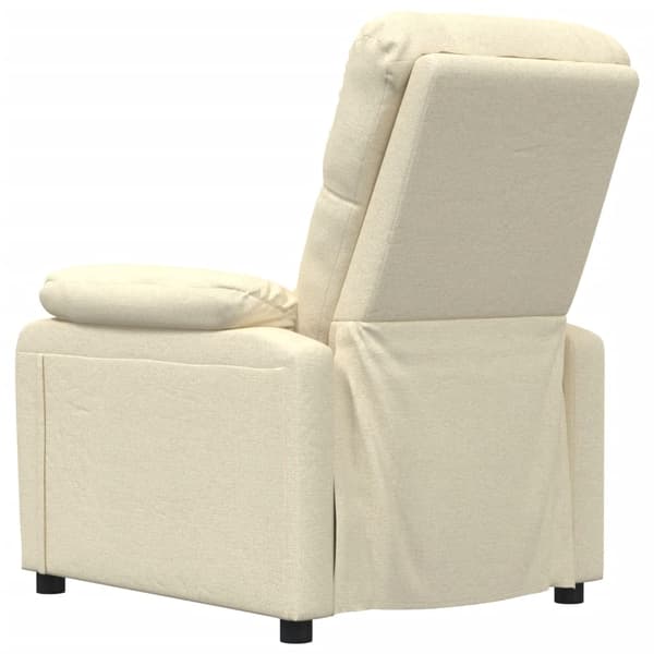vidaXL Reclinerfåtölj gräddvit tyg Creme