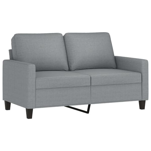 vidaXL Soffgrupp med dynor 3 delar Ljusgrå tyg Grå
