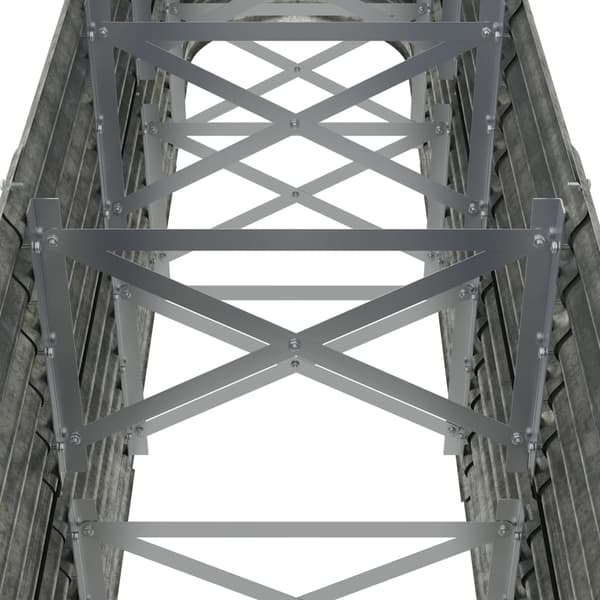 vidaXL Odlingslåda pulverlackerat stål 224x40x68 cm silver Silver