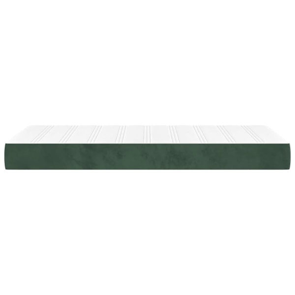 vidaXL Pocketresårmadrass mörkgrön 90x200x20 cm sammet Grön