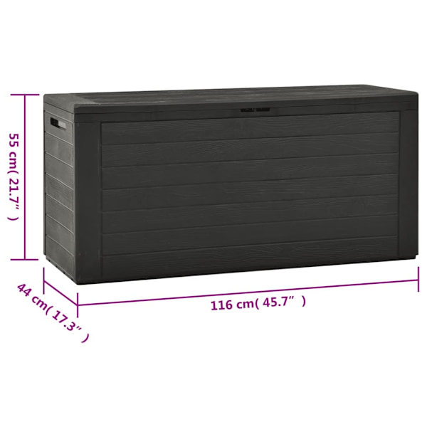 vidaXL Dynbox antracit 116x44x55 cm Antracit