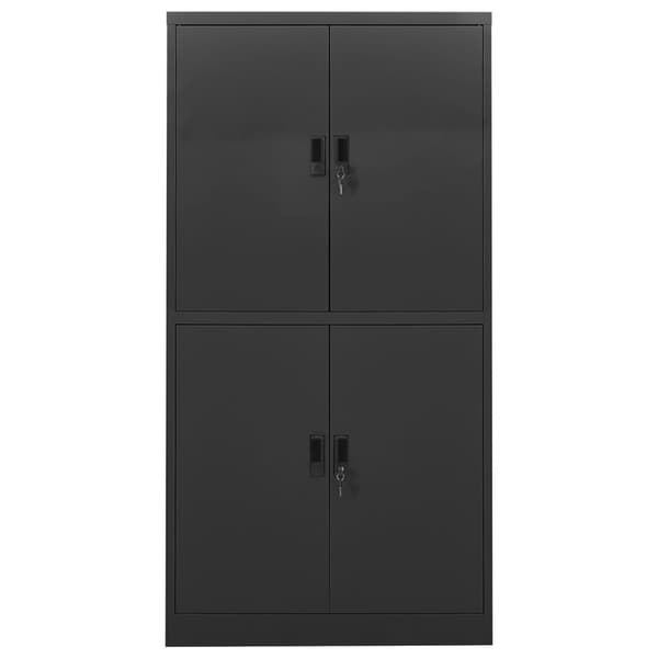 vidaXL Dokumentskåp antracit 90x40x180 cm stål Antracit