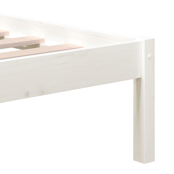 vidaXL Sängram massivt trä 180x200 cm vit Vit