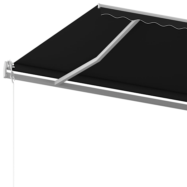 vidaXL Markis med stolpar manuellt infällbar 6x3,5 m antracit Antracit