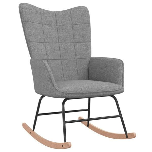 vidaXL Gungstol ljusgrå tyg grå