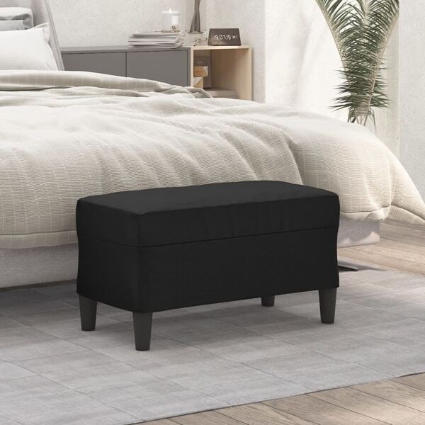 vidaXL Bänk svart 70x35x41 cm konstläder Svart