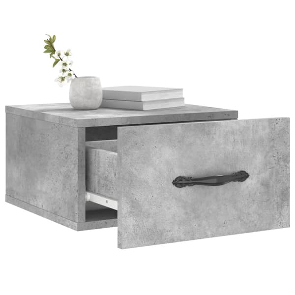 vidaXL Väggmonterade sängbord 2 st betonggrå 35x35x20 cm Grå