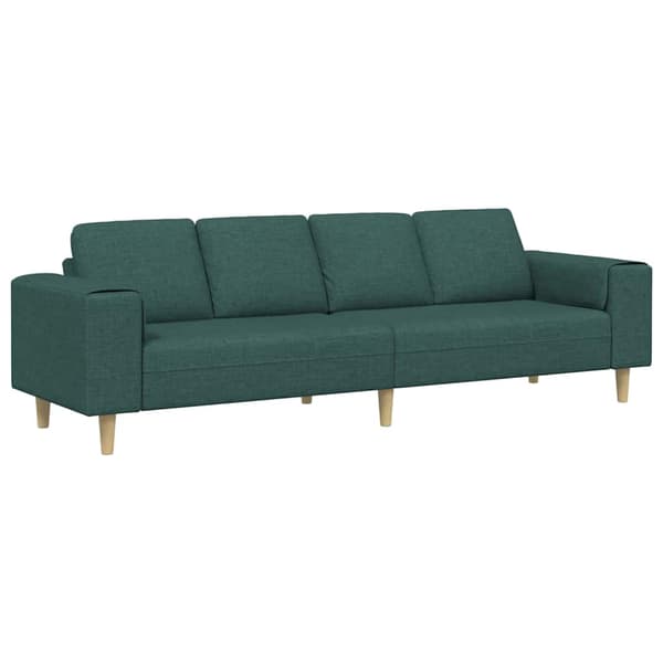 vidaXL Vardagsrumsoffa Mörkgrön 250 x 77 x 76 cm Polyester Grön