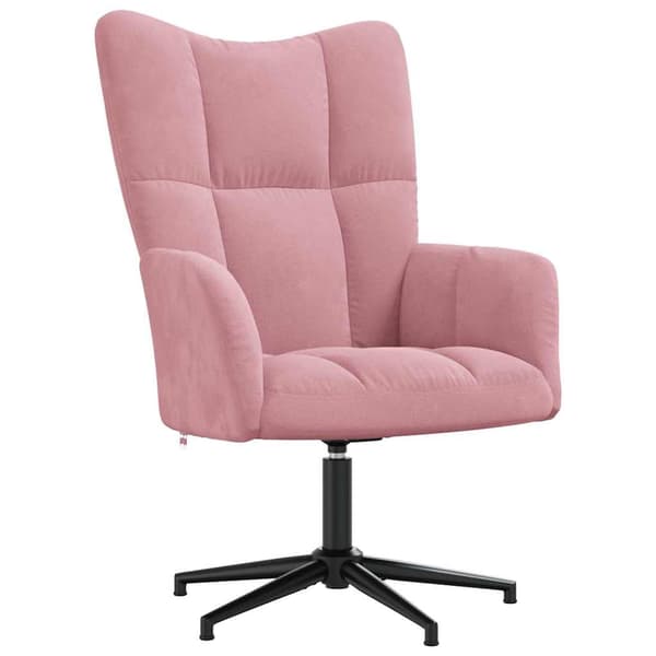 vidaXL Vilstol rosa sammet Rosa