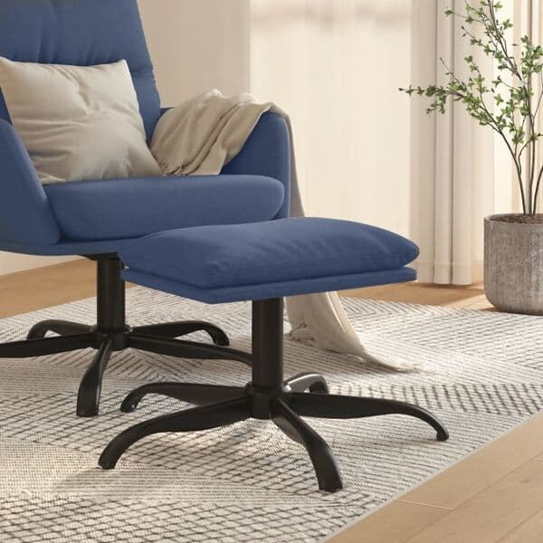 vidaXL Fotpall blå 60x60x36 cm tyg Blå