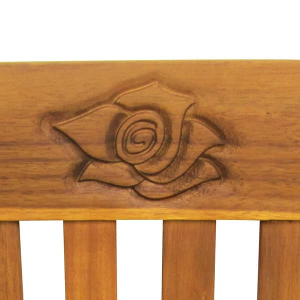 vidaXL Rosabänk 1 -sitsig 157 cm Solid Acacia wood Natural Brun