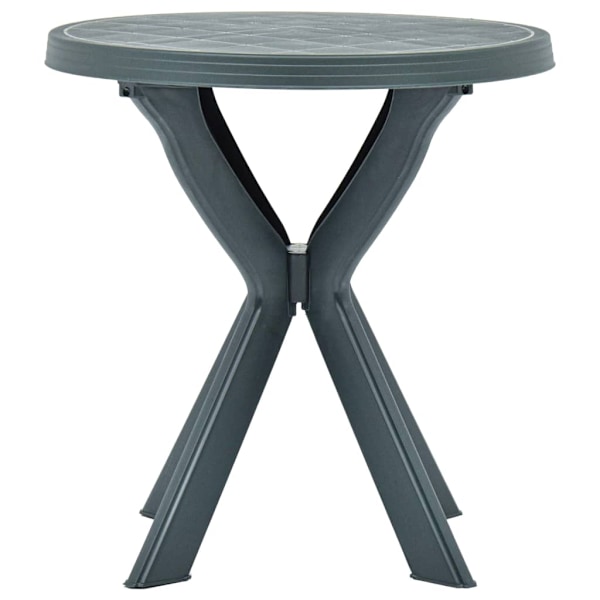 vidaXL Cafébord grön Ø70 cm plast Grön