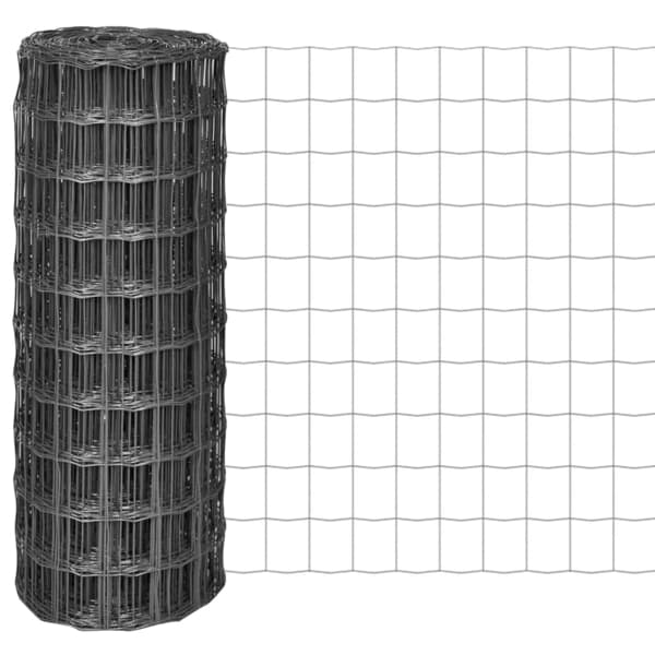 vidaXL Eurofence 25x1 100x100 mm stål grå grå