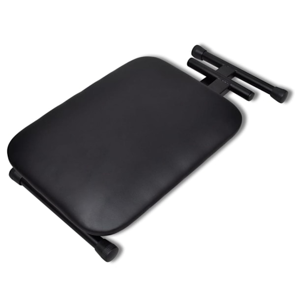 vidaXL Keyboardstativ med pall set Svart