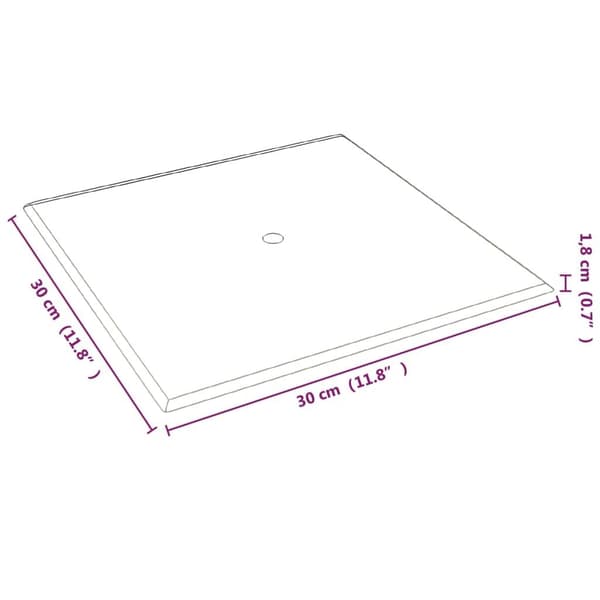vidaXL Väggpaneler 12 st mörkgrå 30x30 cm tyg 1,08 m² Grå