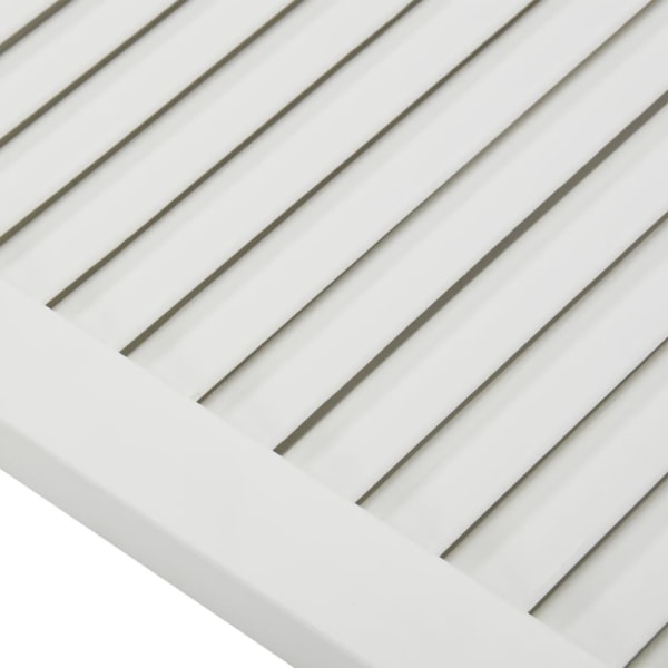 vidaXL Skåplucka lamelldesign vit 61,5x49,4 cm massiv furu Vit