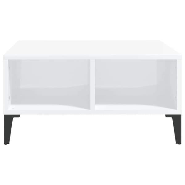 vidaXL Soffbord vit högglans 60x60x30 cm konstruerat trä Vit