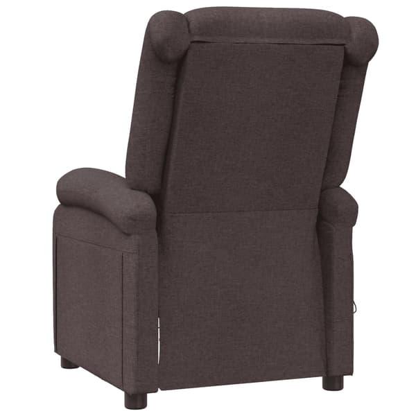 vidaXL Massagefåtölj mörkbrun tyg Brun