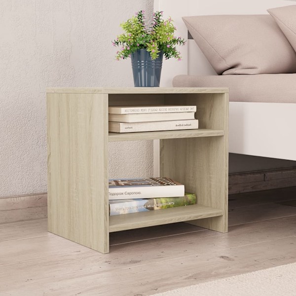 vidaXL Sängbord 2 st sonoma-ek 40x30x40 cm konstruerat trä Brun