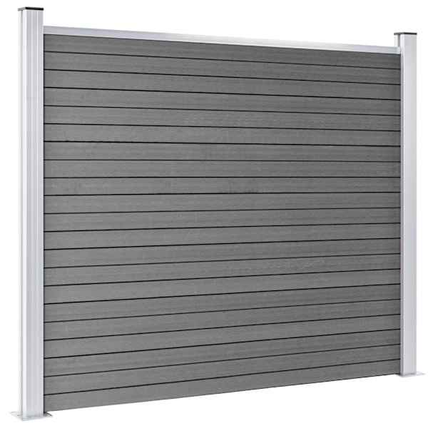 vidaXL Staketpaneler WPC 353x146 cm grå grå