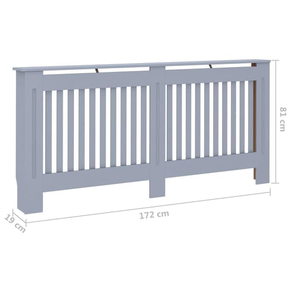 vidaXL Elementskydd antracit 172x19x81,5 cm MDF Antracit