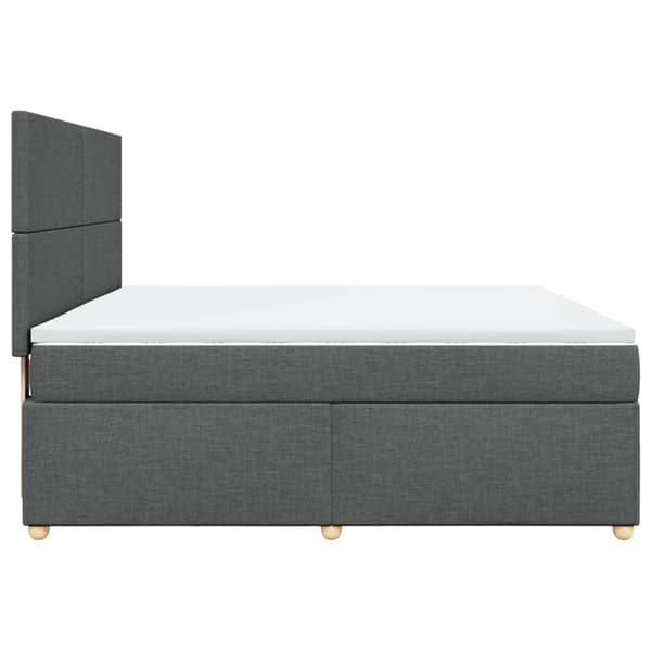 vidaXL Ramsäng med madrass mörkgrå 180x200 cm tyg Grå