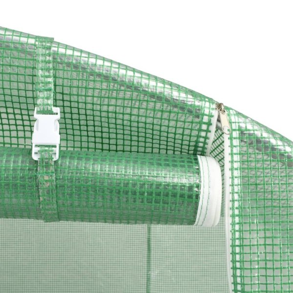 vidaXL Växthus med stålram grön 12 m² 4x3x2 m Grön