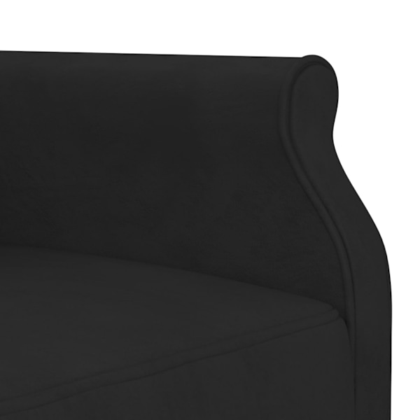 vidaXL L-formad soffa svart 271x140x70 cm sammet Svart