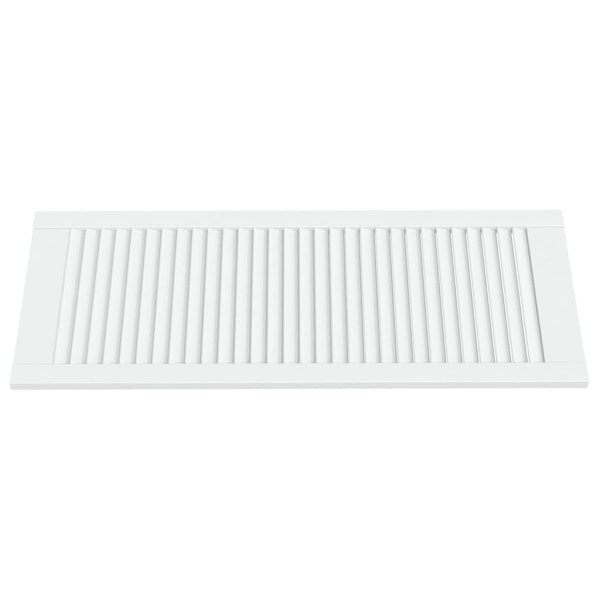 vidaXL Skåplucka lamelldesign vit 99,3x39,4 cm massiv furu Vit